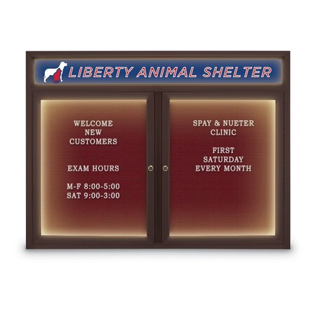 United Visual Products Indoor Enclosed Combo Board, 42"x32", Gold Frame/Grey & Burgundy UVCB4232G-GREY-DBURGU